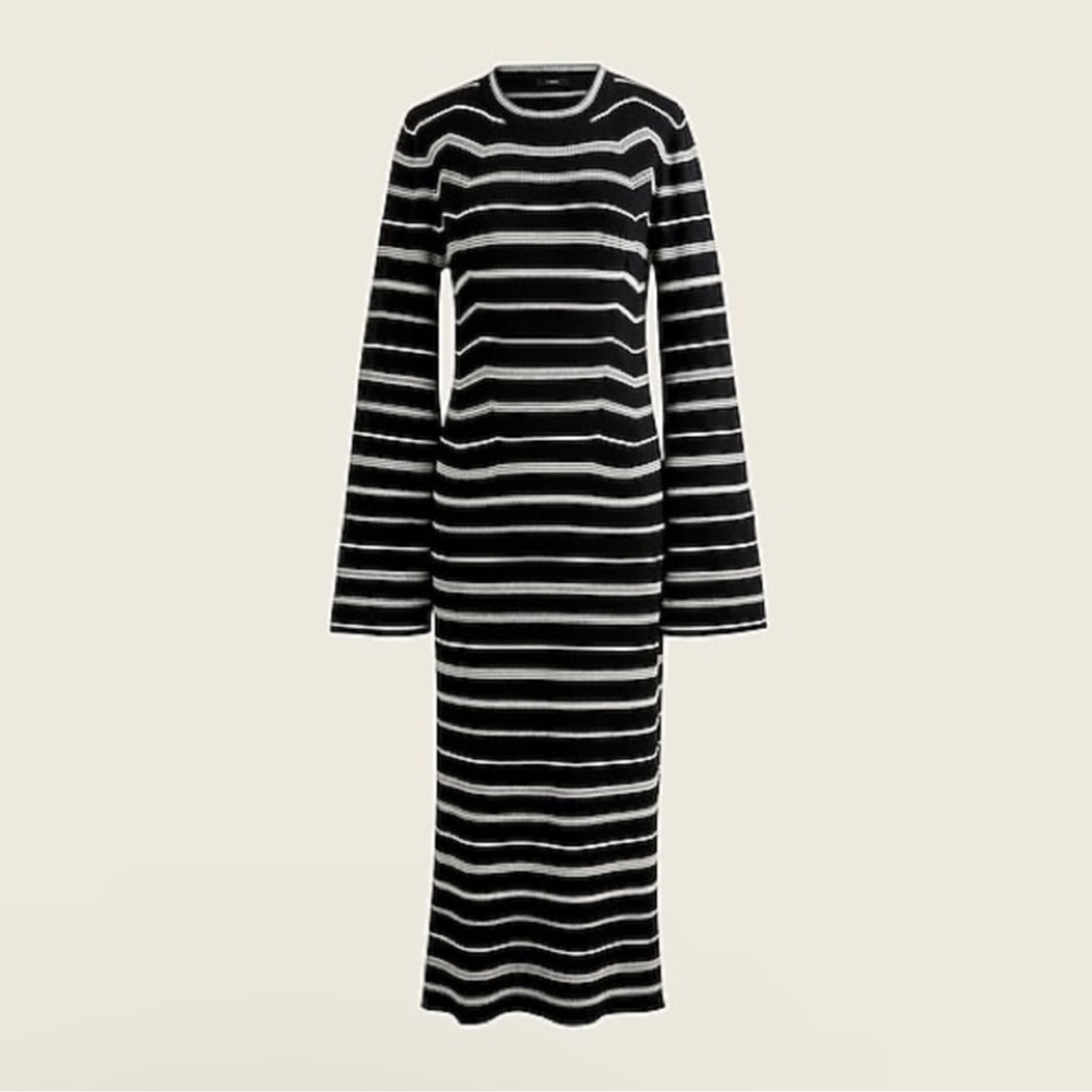 J.Crew Knit Ribbed Sweater-dress in Mixed Stripes Size X-Small